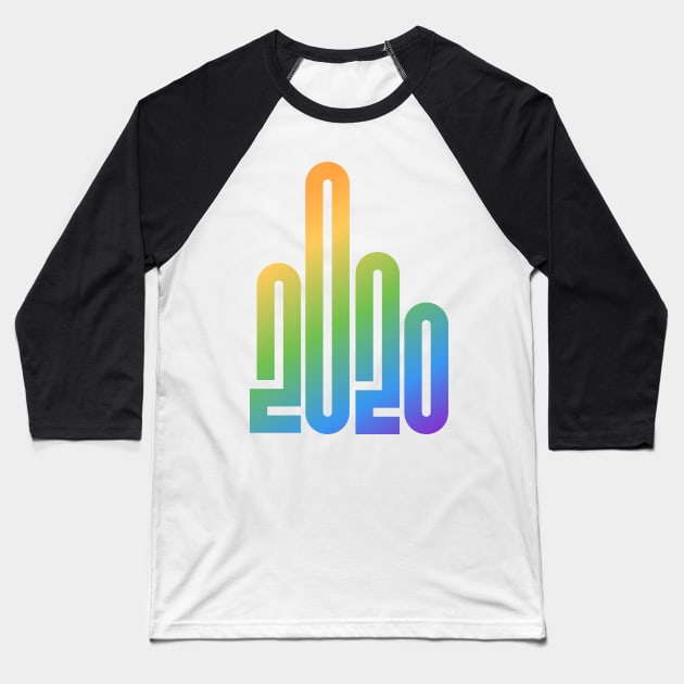 2020 Rainbow Logo Aesthetic Middle Finger Humorous Science Teachers Baseball T-Shirt by labstud